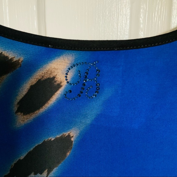 Blumarine Tiger Print Faux Wrap Dress - Picture 4 of 5